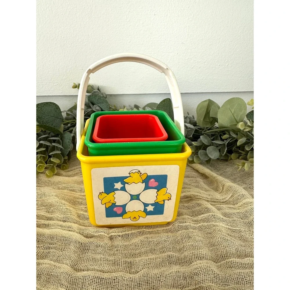 Fisher Price‎ Stacking Blocks vintage nesting activity 1007 1986